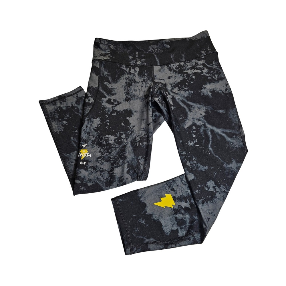 Under Armour Project Rock Leggings Women's XL High-Performance Grey/Black